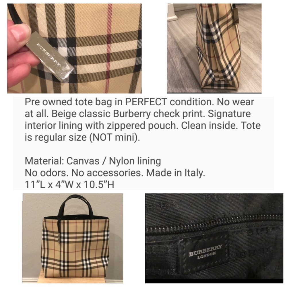 Authentic Nova check Burberry tote